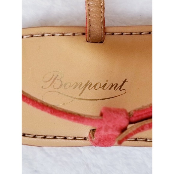 GIRL'S KIDS BONPOINT SUPER CUTE SUEDE BEADED BUCKLE SANDALS $245 EU-34 / US-2.5 - Picture 7 of 7